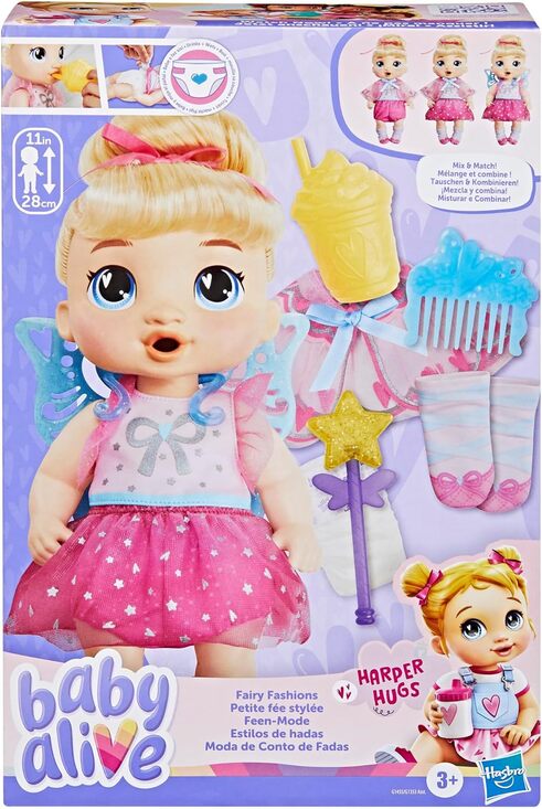 Baby Alive Other - Baby Alive Fairy Harper Hugs Doll, Clothes, Accessories, Blonde Hair, 11 Inches